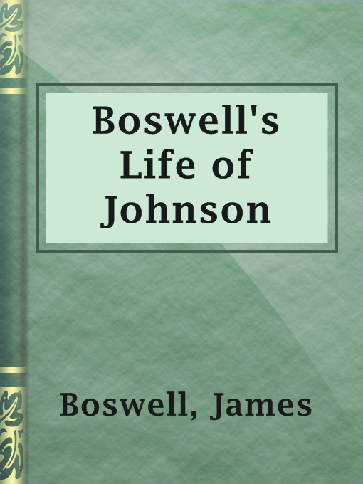Cover image for Boswell's Life of Johnson
